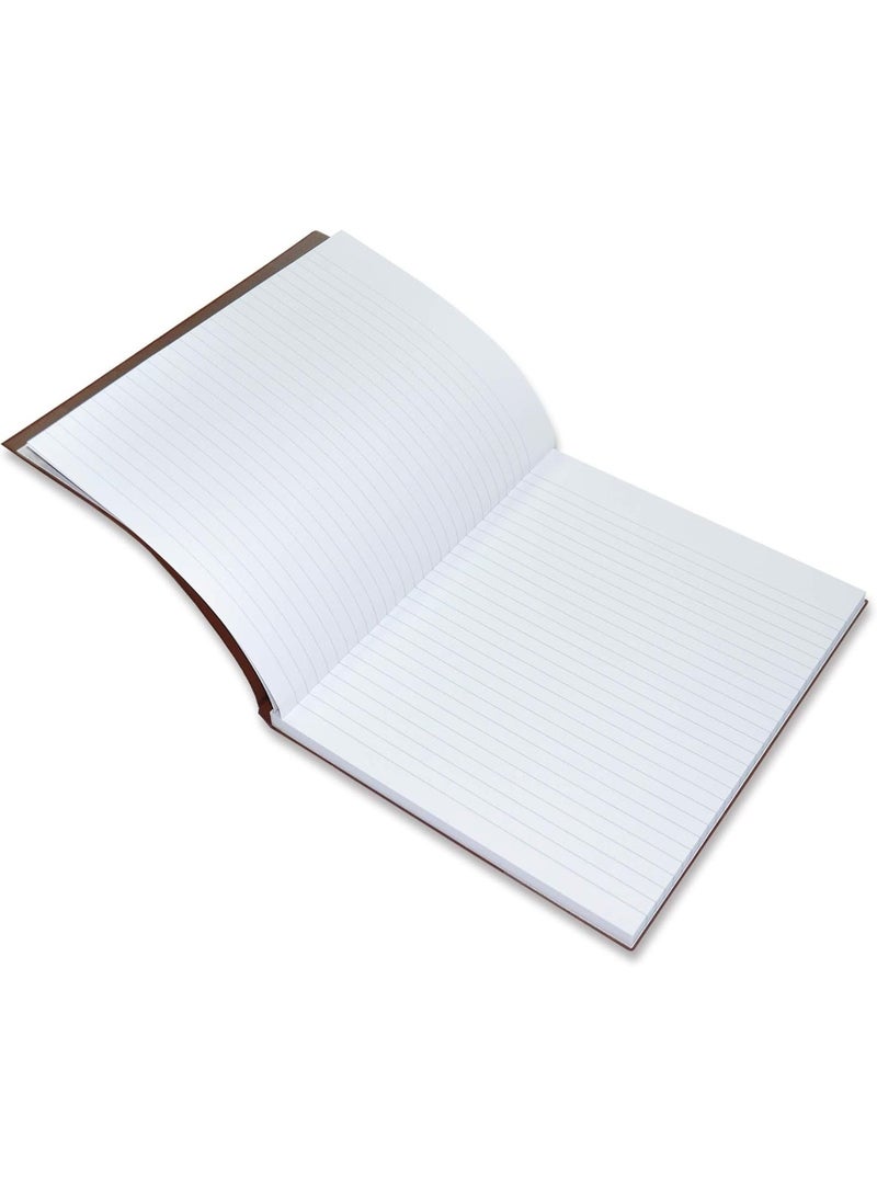 FIS PVC Cover Notebooks, 10x8 Inches, Single Ruled, Glued Binding, 96 Sheets, 2 Quire, Pack of 5, Brown PVC Cover | Exercise Books for School, College, Home & Office - FSNB10X82QPVCBR - Image 3